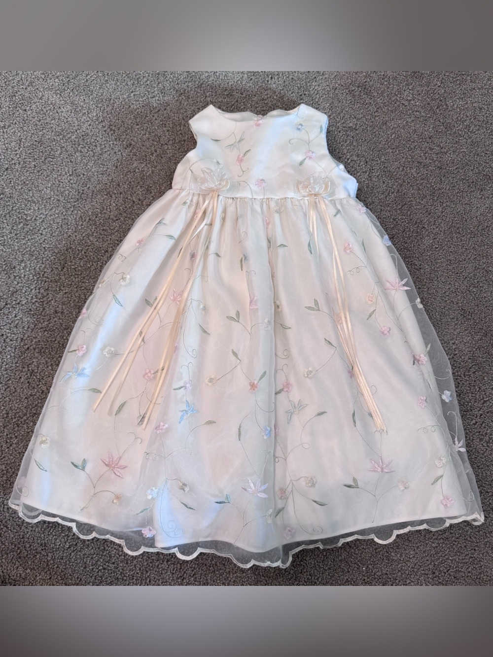 Cinderella Brand Girls Size 2T Ivory Flower Girl Wedding Special Occasion Dress